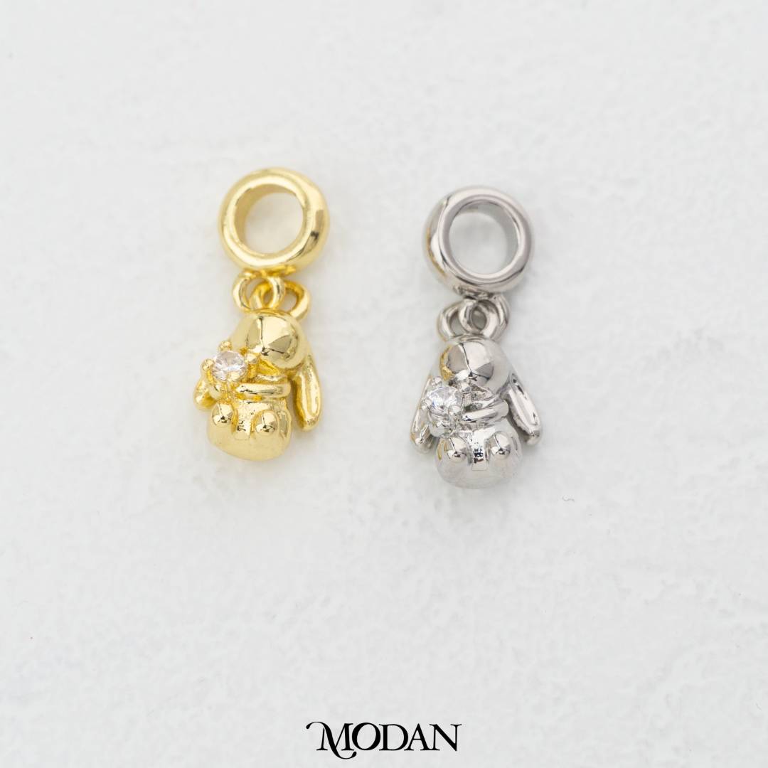3D Bunny Pendant DIY Pendant Liontin Gantung Kelinci  Hypoallergenic Gold Filled