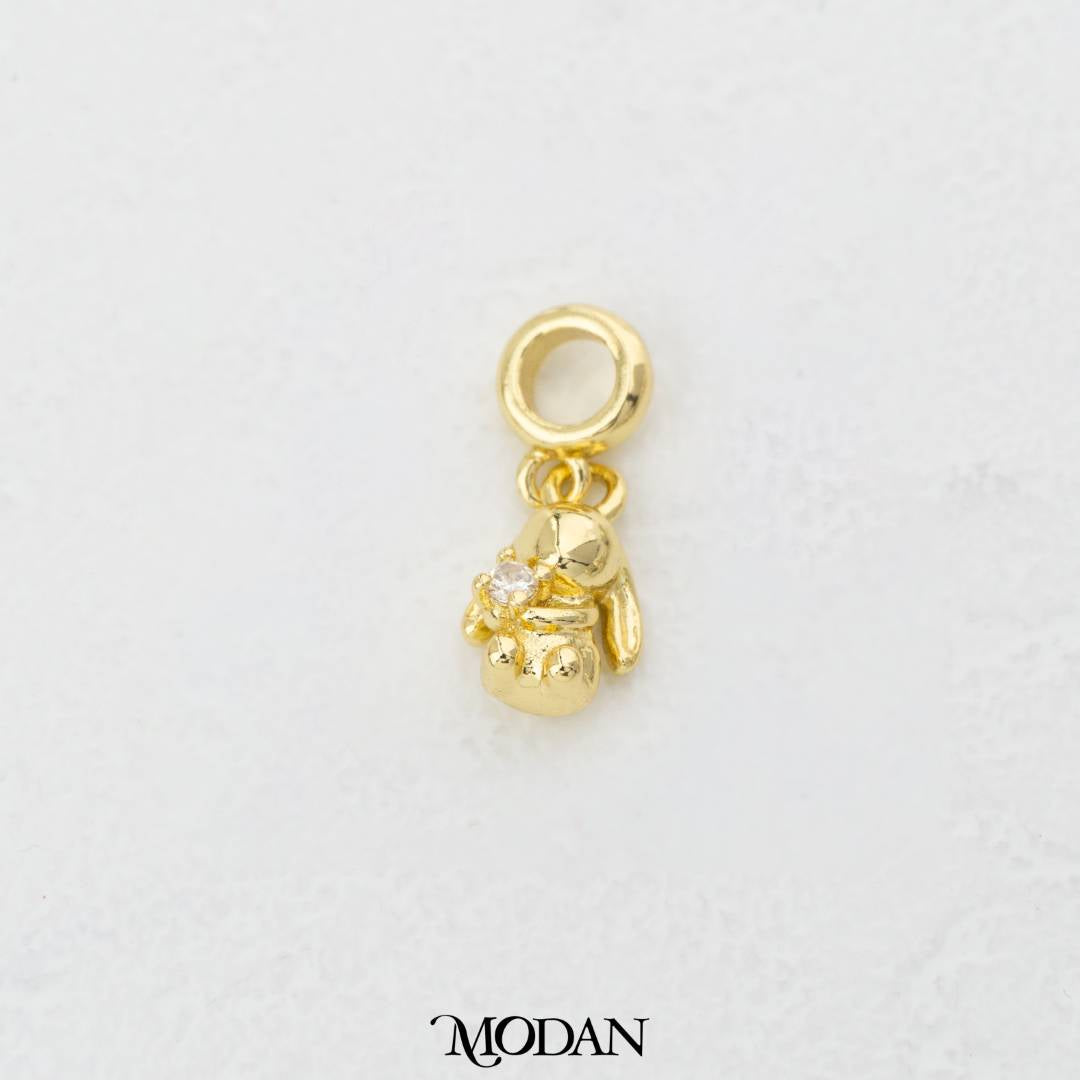 3D Bunny Pendant DIY Pendant Liontin Gantung Kelinci  Hypoallergenic Gold Filled
