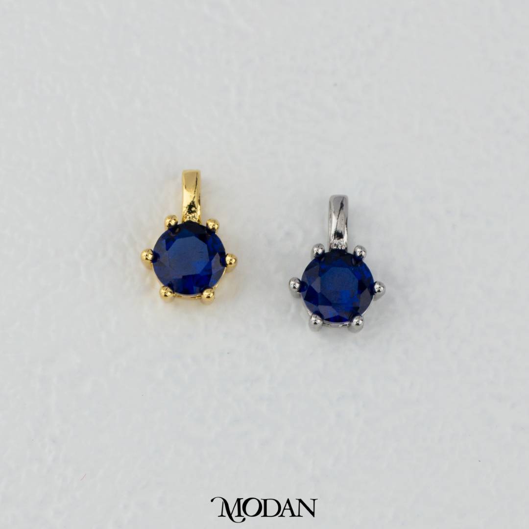 Birthstone Colorful Pendant DIY Pendant Liontin Bulan Lahir 6sisi Hypoallergenic Gold Filled