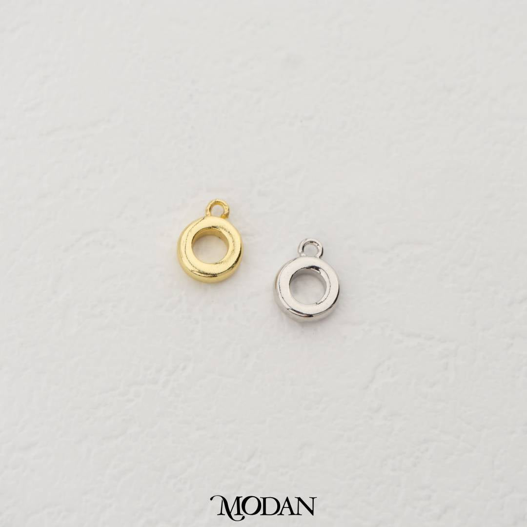 Gold Plain Circle Shaped Setting Charm Supplies DIY Gantungan Untuk Liontin Gelang Hypoallergenic Gold Filled