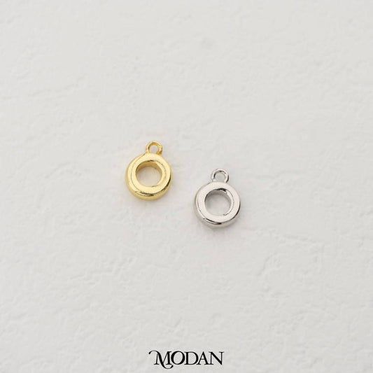 Gold Plain Circle Shaped Setting Charm Supplies DIY Gantungan Untuk Liontin Gelang Hypoallergenic Gold Filled