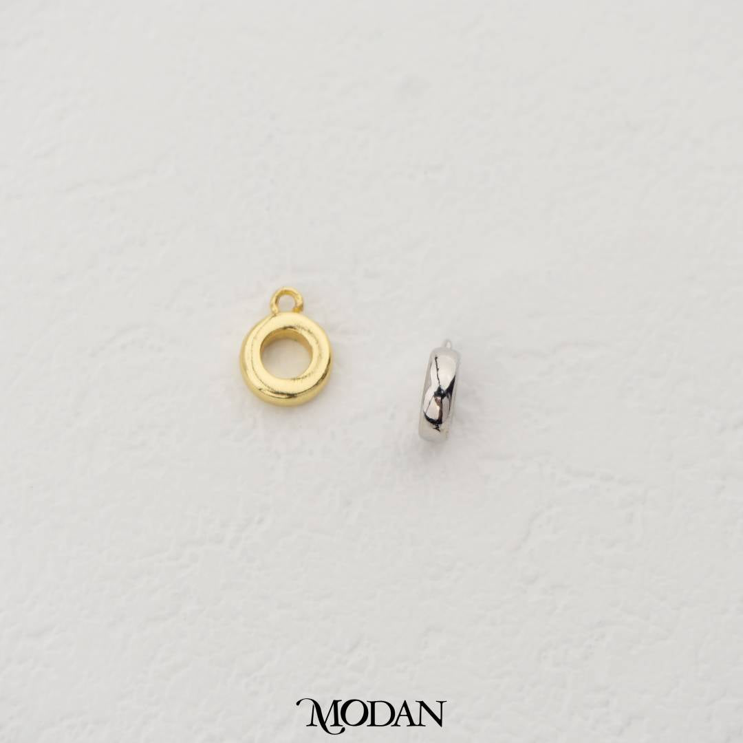 Gold Plain Circle Shaped Setting Charm Supplies DIY Gantungan Untuk Liontin Gelang Hypoallergenic Gold Filled