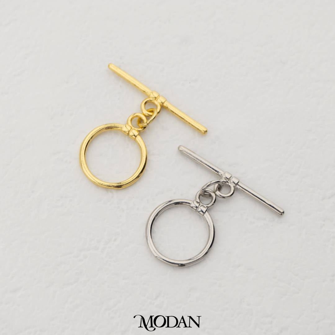 24mm Round Toggle Clasp DIY Pengait Gelang Bulat Hypoallergenic Gold Filled