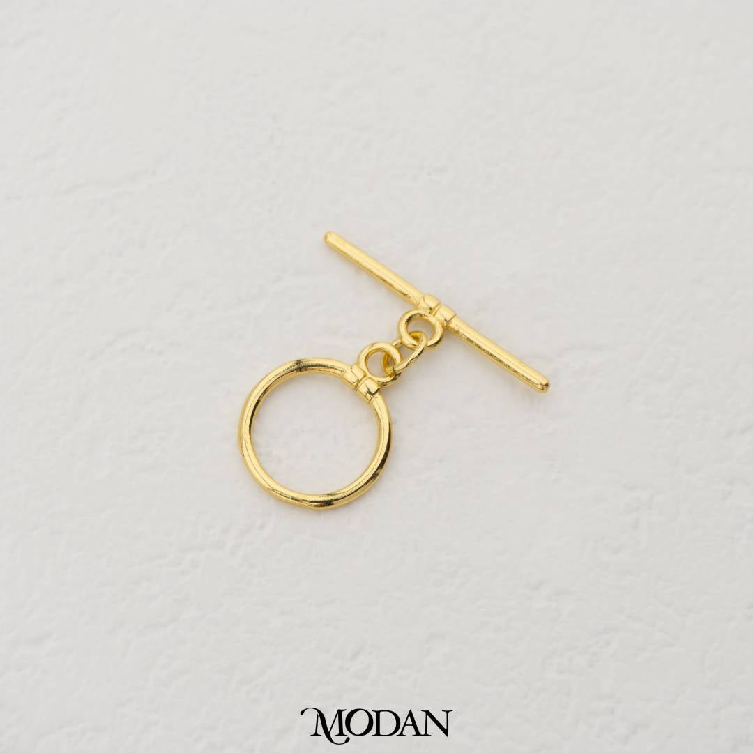 24mm Round Toggle Clasp DIY Pengait Gelang Bulat Hypoallergenic Gold Filled