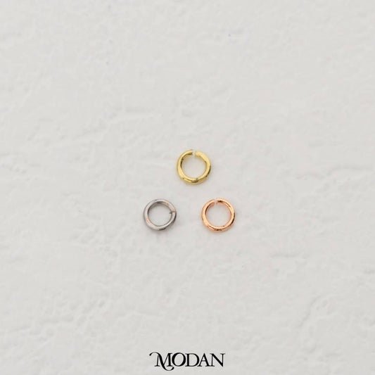 (20 pcs) 4mm Colorful Jump O Ring DIY Pengait Elips Hypoallergenic Gold Plated
