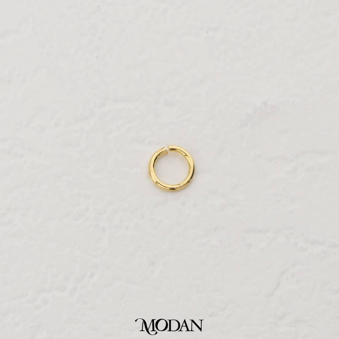 (20 pcs) 6mm Jump Ring O DIY Pengait Bulat Hypoallergenic Gold Plated