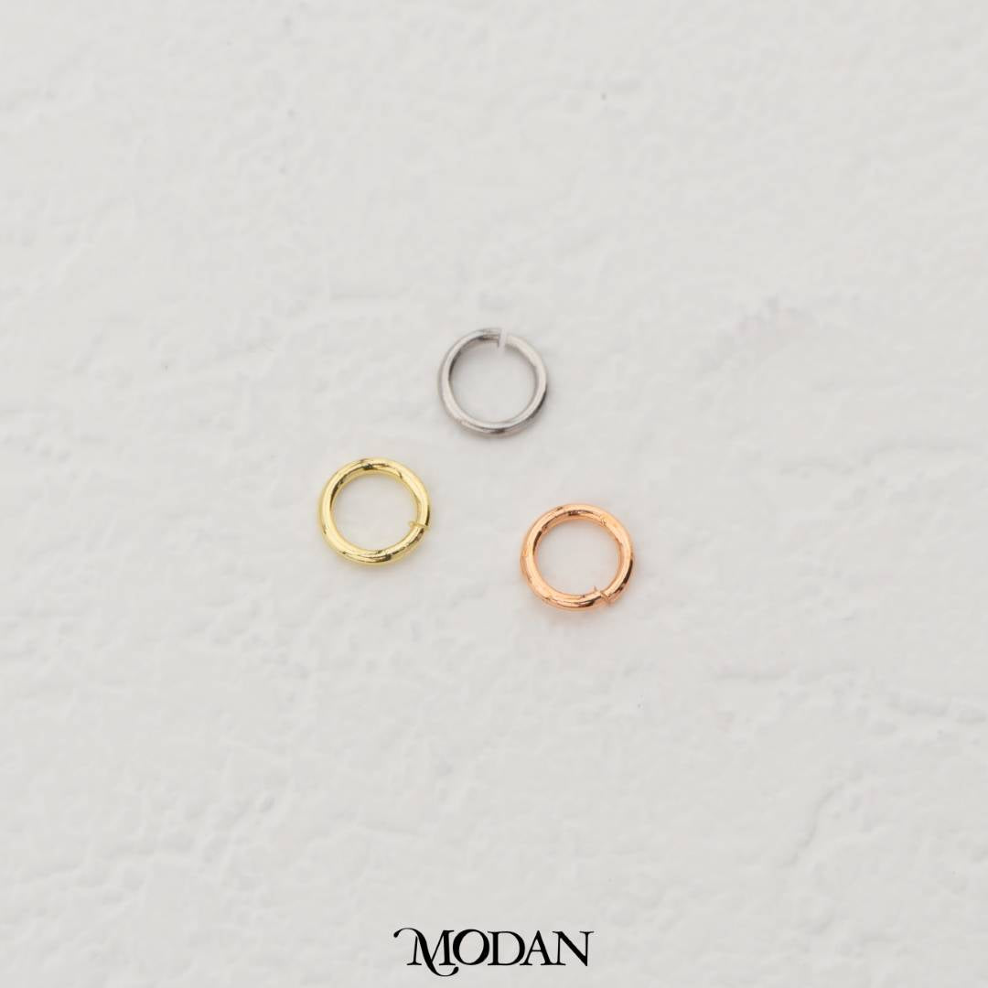 (20 pcs) 5mm Colorful Jump O Ring DIY Pengait Elips Hypoallergenic Gold Plated