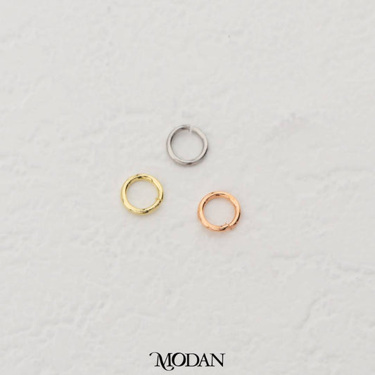 (20 pcs) 5mm Colorful Jump O Ring DIY Pengait Elips Hypoallergenic Gold Plated