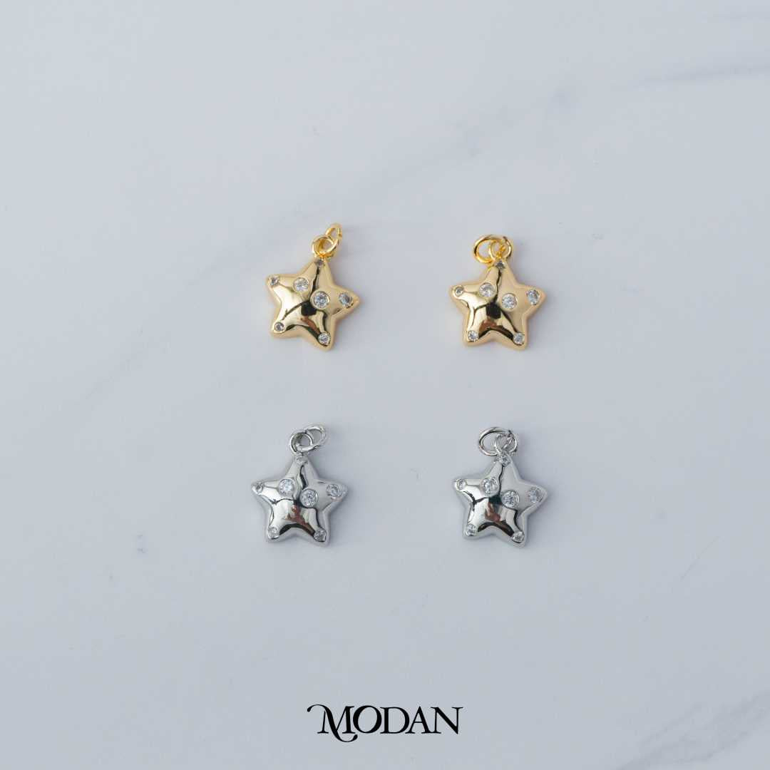 Dotted Star DIY Charm Bintang Hypoallergenic Gold Plated