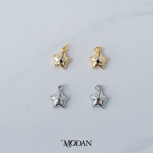 Dotted Star DIY Charm Bintang Hypoallergenic Gold Plated