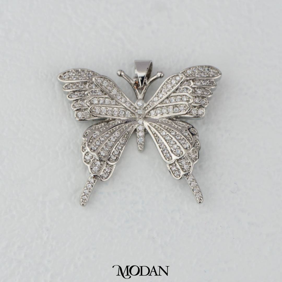 Sparkling Mariposa Butterfly Micro Paved DIY Pendant Liontin Kupu Kupu Hypoallergenic Gold Filled