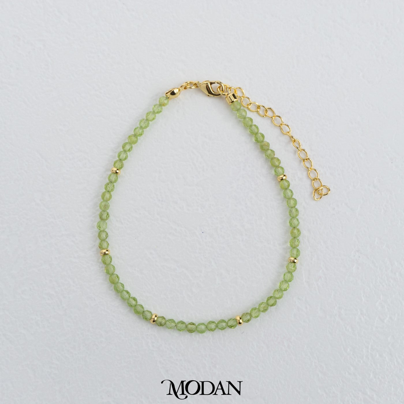 (17.5cm) Colorful Gemstone Beads Bracelet Gelang Manik Batuan Alam Hypoallergenic Gold Plated
