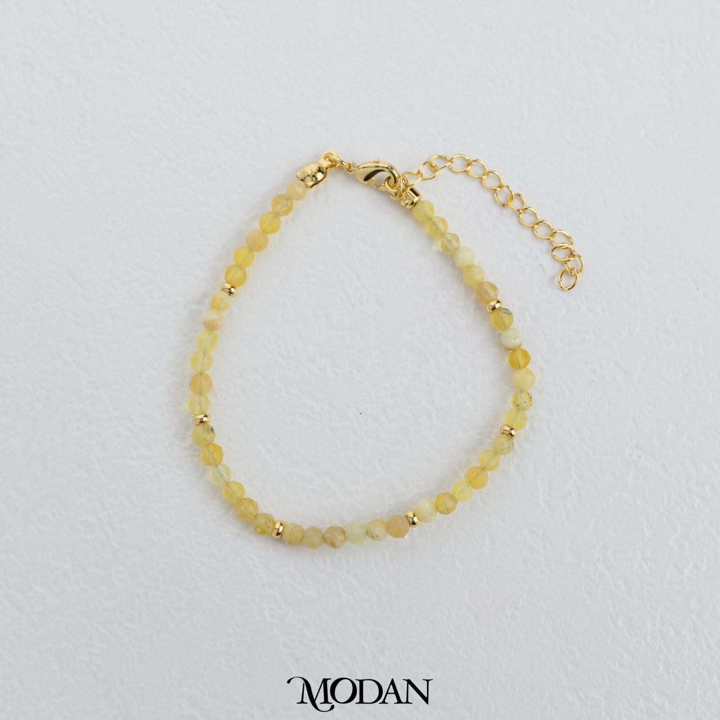 (17.5cm) Colorful Gemstone Beads Bracelet Gelang Manik Batuan Alam Hypoallergenic Gold Plated