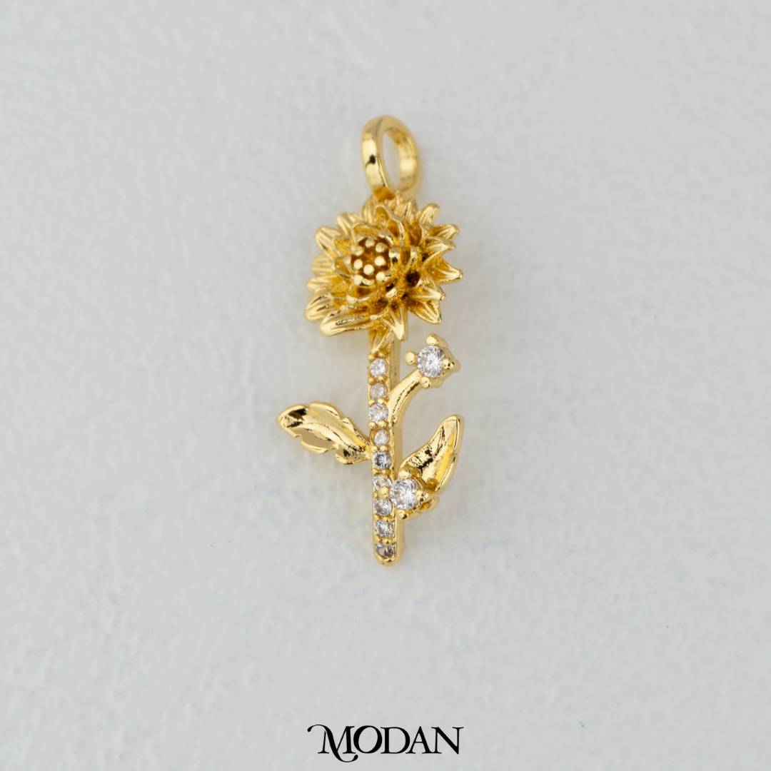 November Birthflowers Chrysanthemum Flower Pendant DIY Pendant Liontin Bunga Krisan Seruni Hypoallergenic Gold Filled