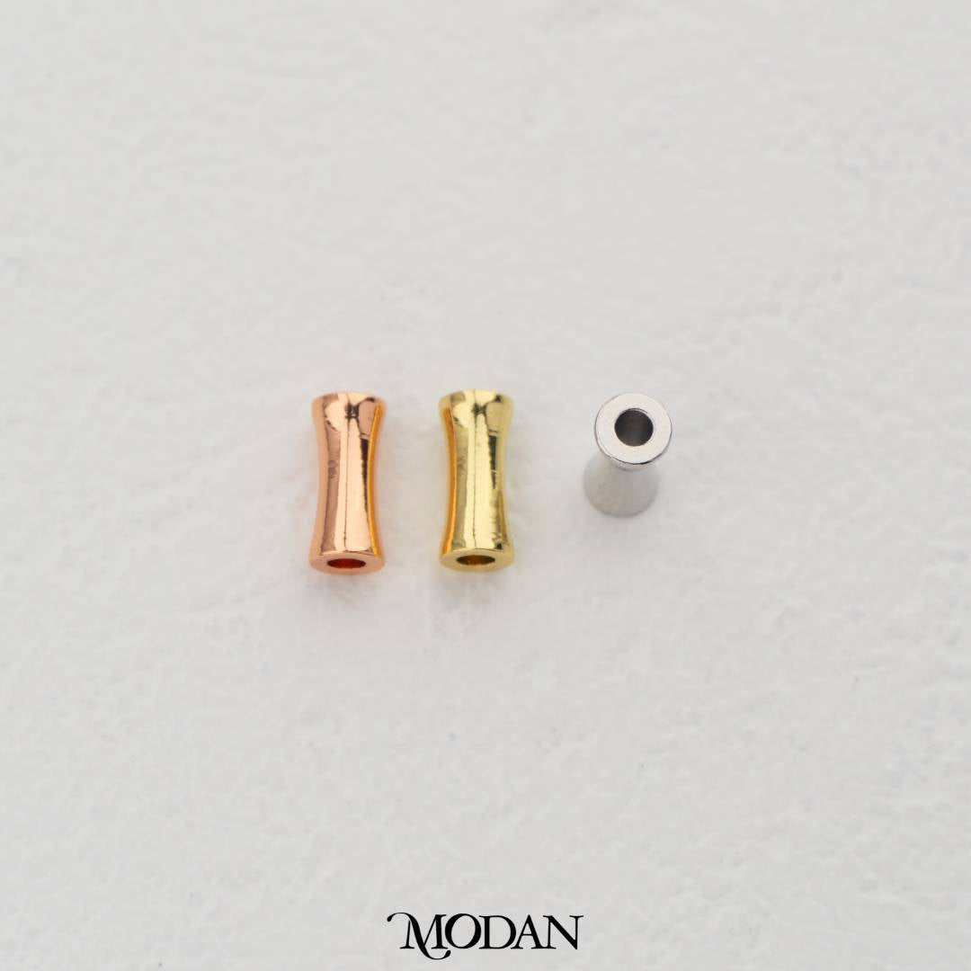 Mini Curved Tube Spacer DIY Pembatas Pipa Tabung Gelang/Kalung Hypoallergenic Gold Filled