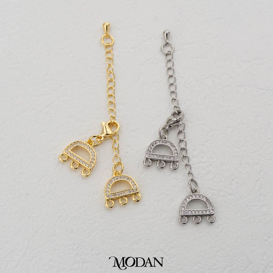 Detangler D Shaped with Extender DIY Kaitan Kalung Bentuk Huruf D Hypoallergenic Gold Filled
