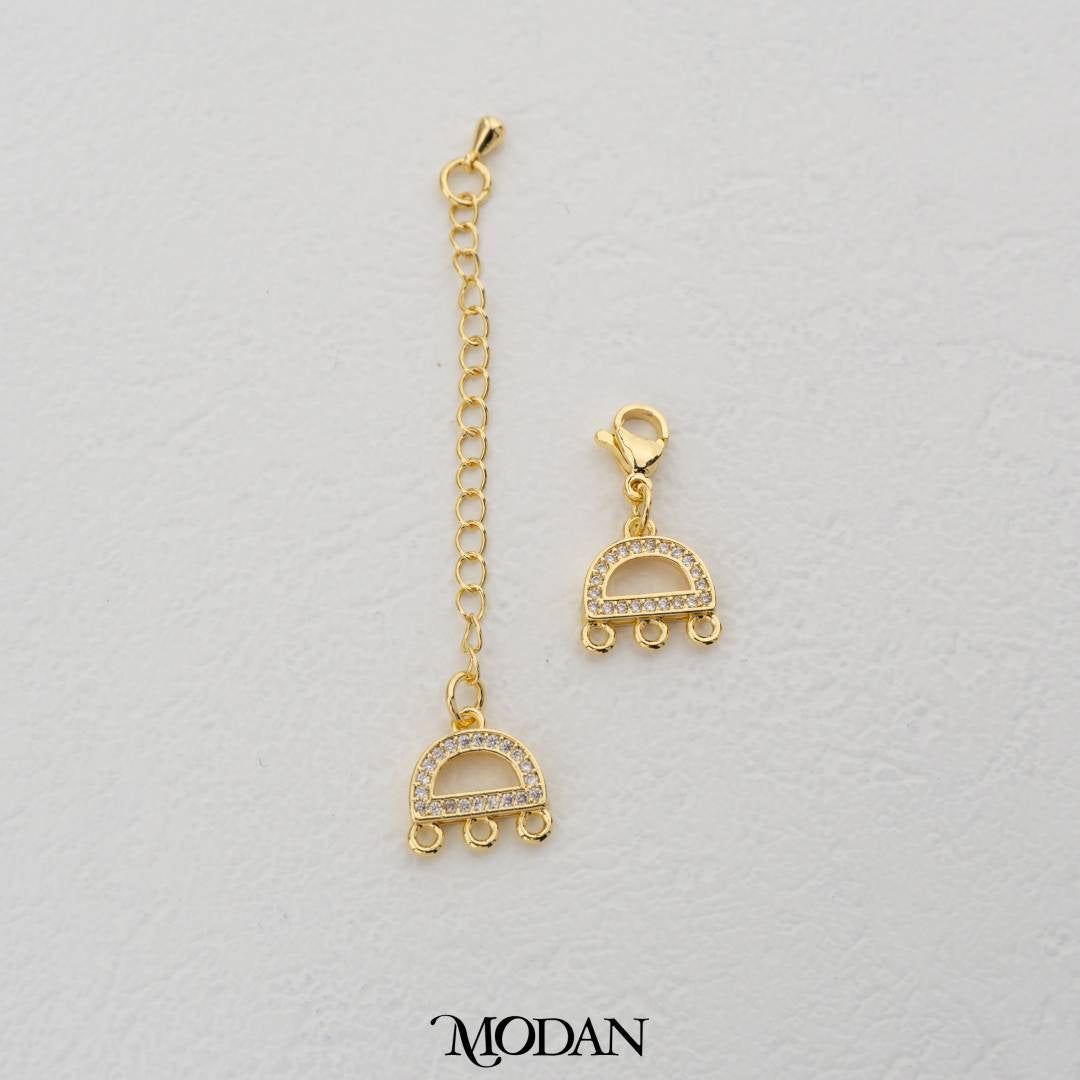 Detangler D Shaped with Extender DIY Kaitan Kalung Bentuk Huruf D Hypoallergenic Gold Filled