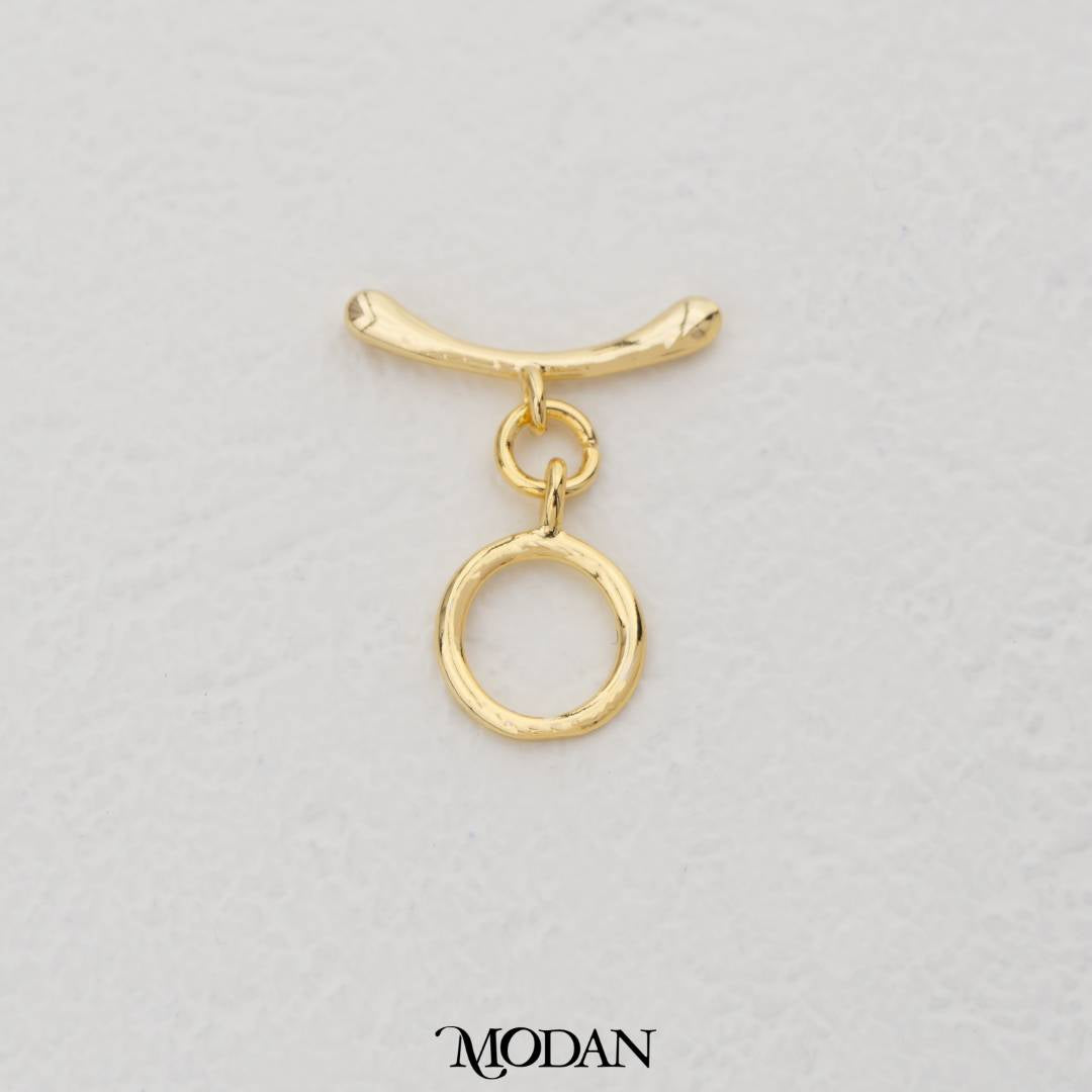 23mm Mini Round Curved Bar Toggle Clasp DIY Pengait Gelang Bulat Hypoallergenic Gold Filled