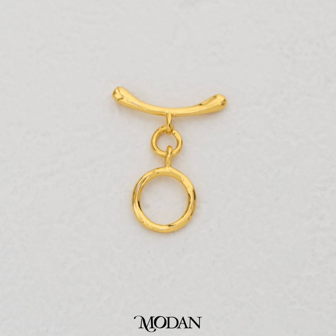 23mm Mini Round Curved Bar Toggle Clasp DIY Pengait Gelang Bulat Hypoallergenic Gold Filled