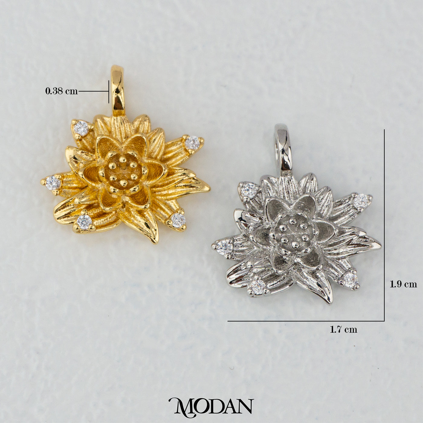 July Birthflowers Water Lily Pendant DIY Pendant Liontin Bunga Lily Air Hypoallergenic Gold Filled