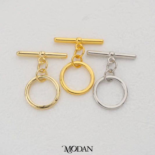 25mm Round Toggle Clasp DIY Pengait Gelang Bulat Hypoallergenic Gold Filled