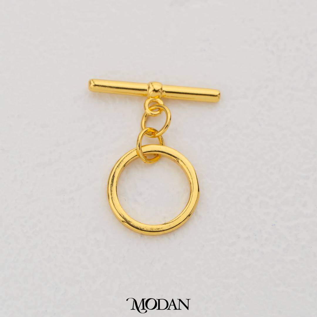 25mm Round Toggle Clasp DIY Pengait Gelang Bulat Hypoallergenic Gold Filled