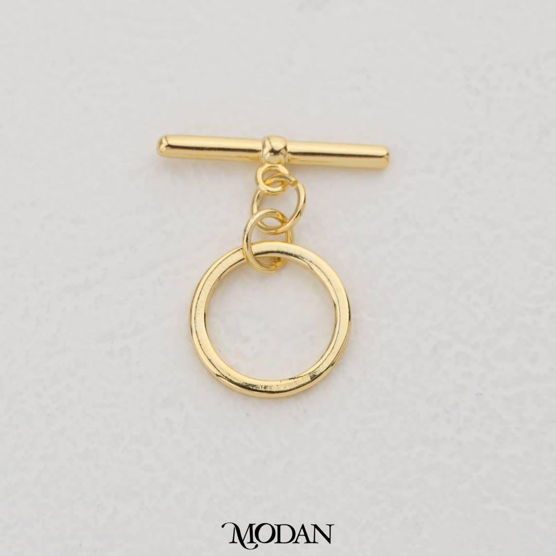 25mm Round Toggle Clasp DIY Pengait Gelang Bulat Hypoallergenic Gold Filled