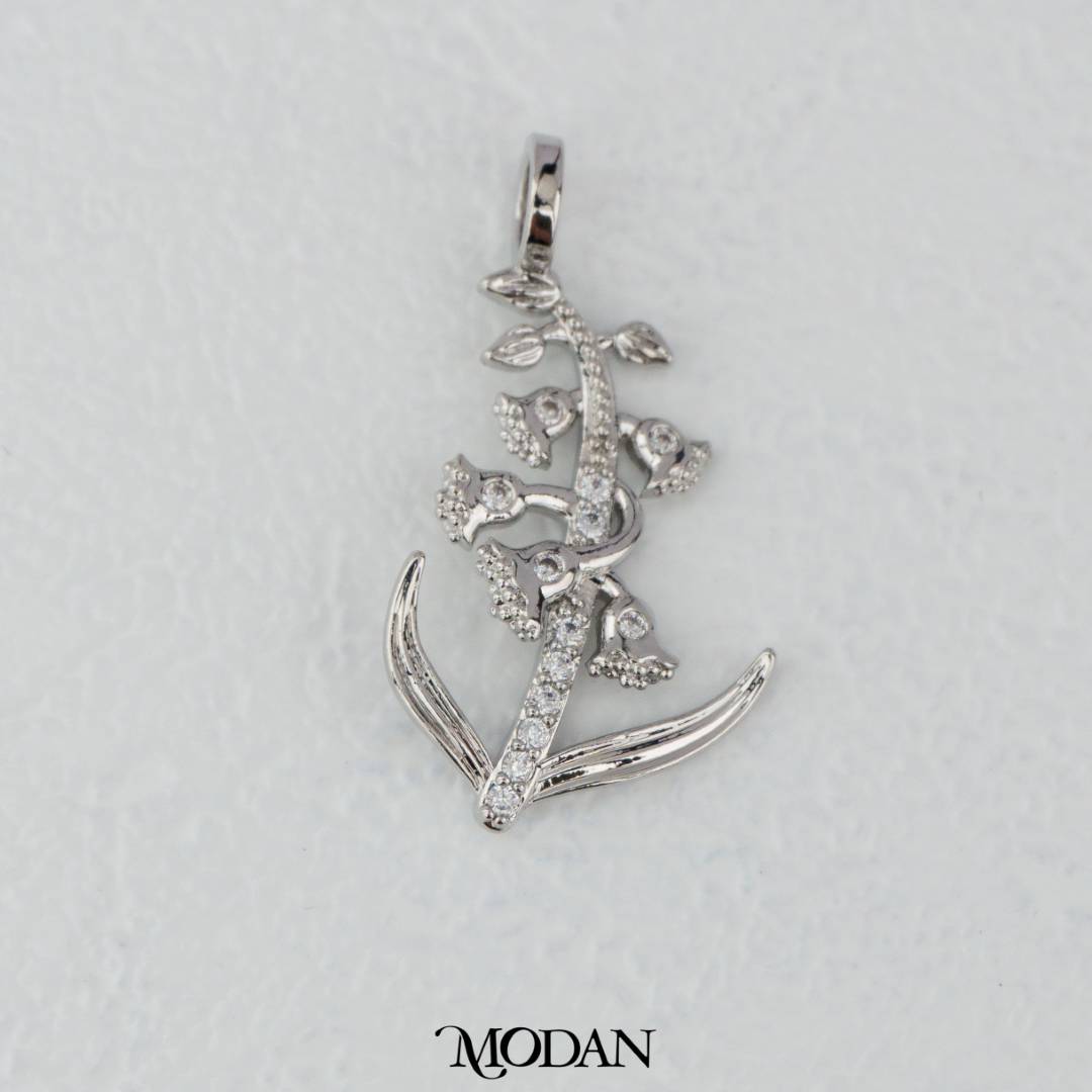 May Birthflowers Lily Of The Valley DIY Pendant Liontin Bunga Lily Hypoallergenic Gold Filled