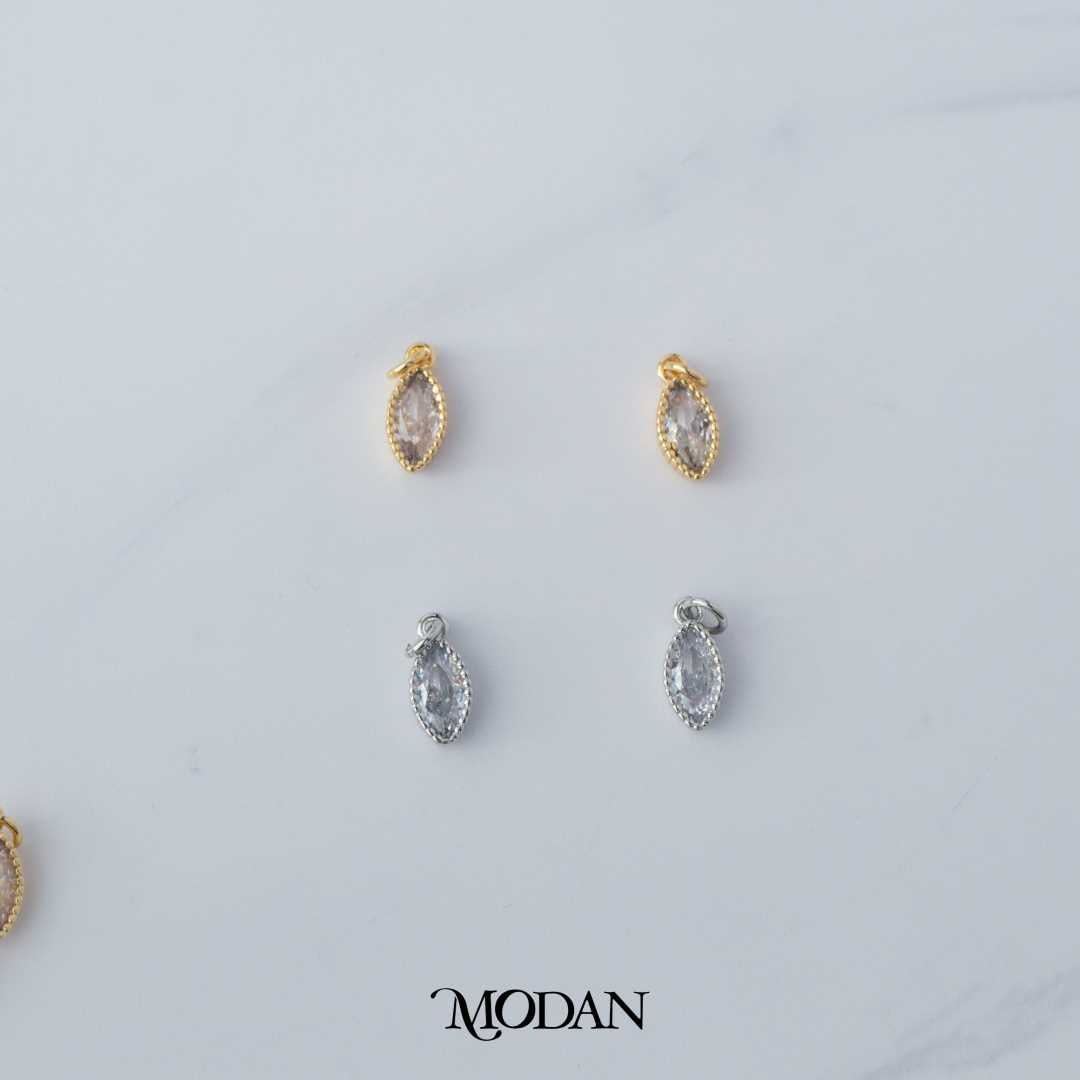 5mm Teardrop Bezel DIY Charm Liontin Tetes Air Mata Berlian Elegant Hypoallergenic Gold Filled