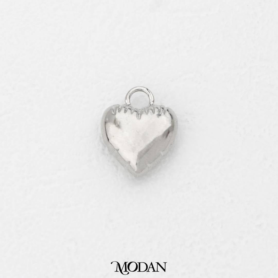 Unique Chunky Puffed Heart Pendant DIY Pendant Liontin Hati Balon Berlubang Hypoallergenic Gold Filled