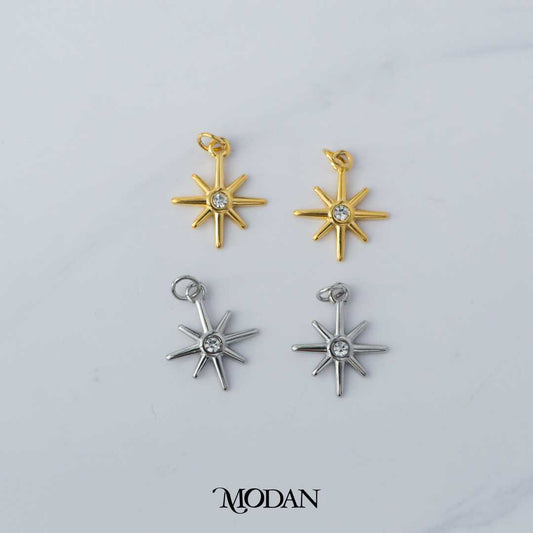 Mini North Star Charm DIY Charm Liontin Bintang Kecil Hypoallergenic Gold Plated