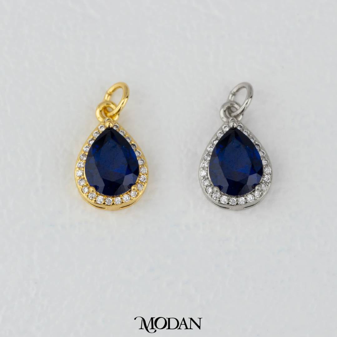 Teardrop Birthstone Pendant DIY Pendant Liontin Bulan Lahir Tetes Air Mata Hypoallergenic Gold Filled