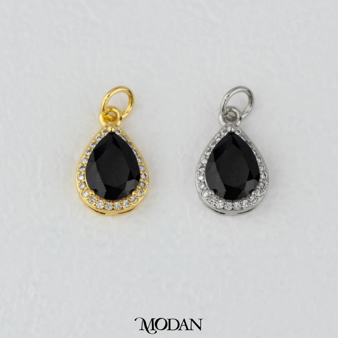 Teardrop Birthstone Pendant DIY Pendant Liontin Bulan Lahir Tetes Air Mata Hypoallergenic Gold Filled