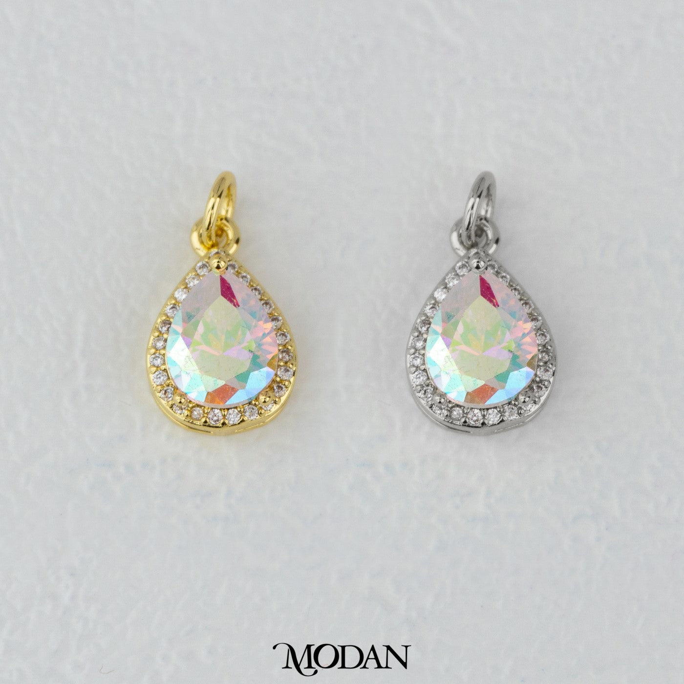 Teardrop Birthstone Pendant DIY Pendant Liontin Bulan Lahir Tetes Air Mata Hypoallergenic Gold Filled