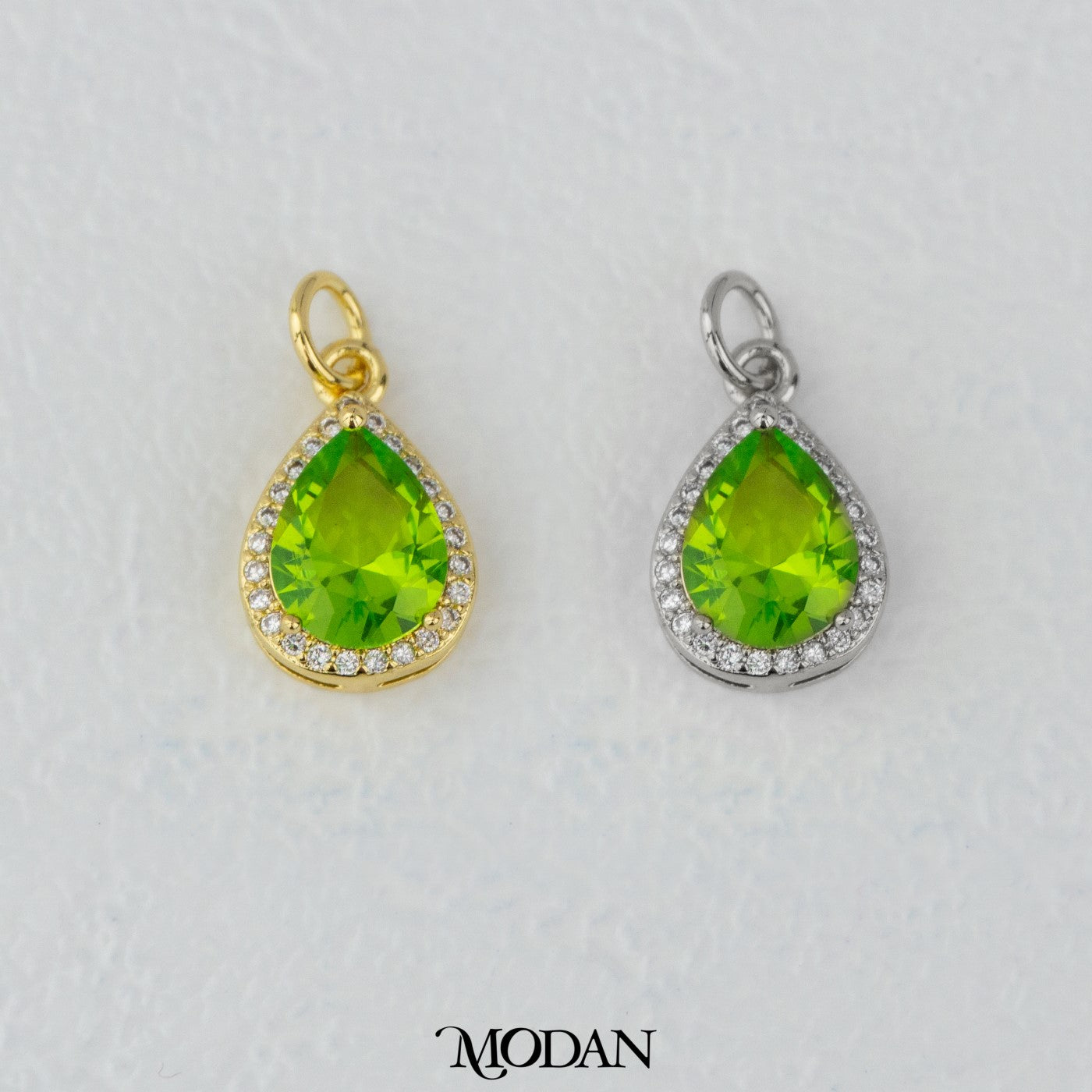 Teardrop Birthstone Pendant DIY Pendant Liontin Bulan Lahir Tetes Air Mata Hypoallergenic Gold Filled