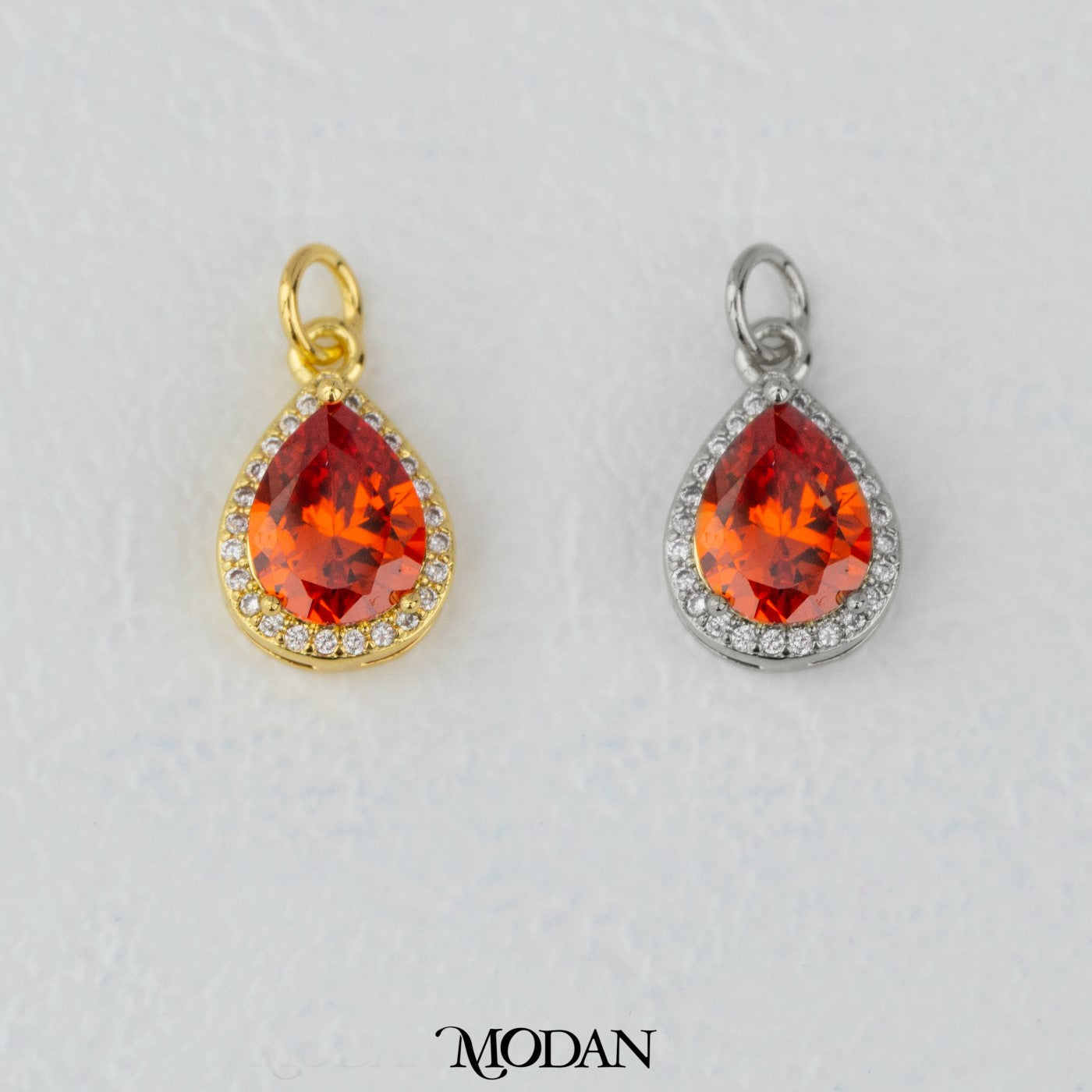 Teardrop Birthstone Pendant DIY Pendant Liontin Bulan Lahir Tetes Air Mata Hypoallergenic Gold Filled