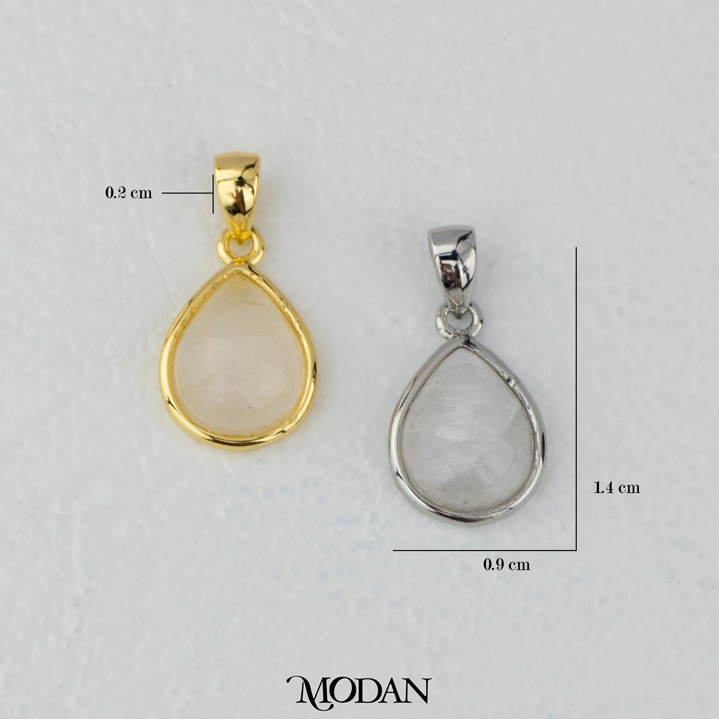 Teardrop Colorful Natural Gemstones Pendant DIY Pendant Liontin Tetes Air Mata Batu Alam Hypoallergenic Gold Filled