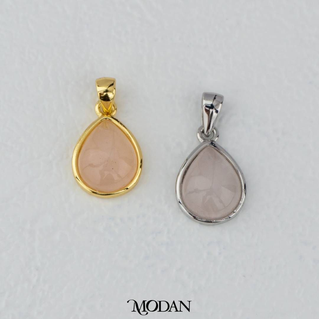 Teardrop Colorful Natural Gemstones Pendant DIY Pendant Liontin Tetes Air Mata Batu Alam Hypoallergenic Gold Filled