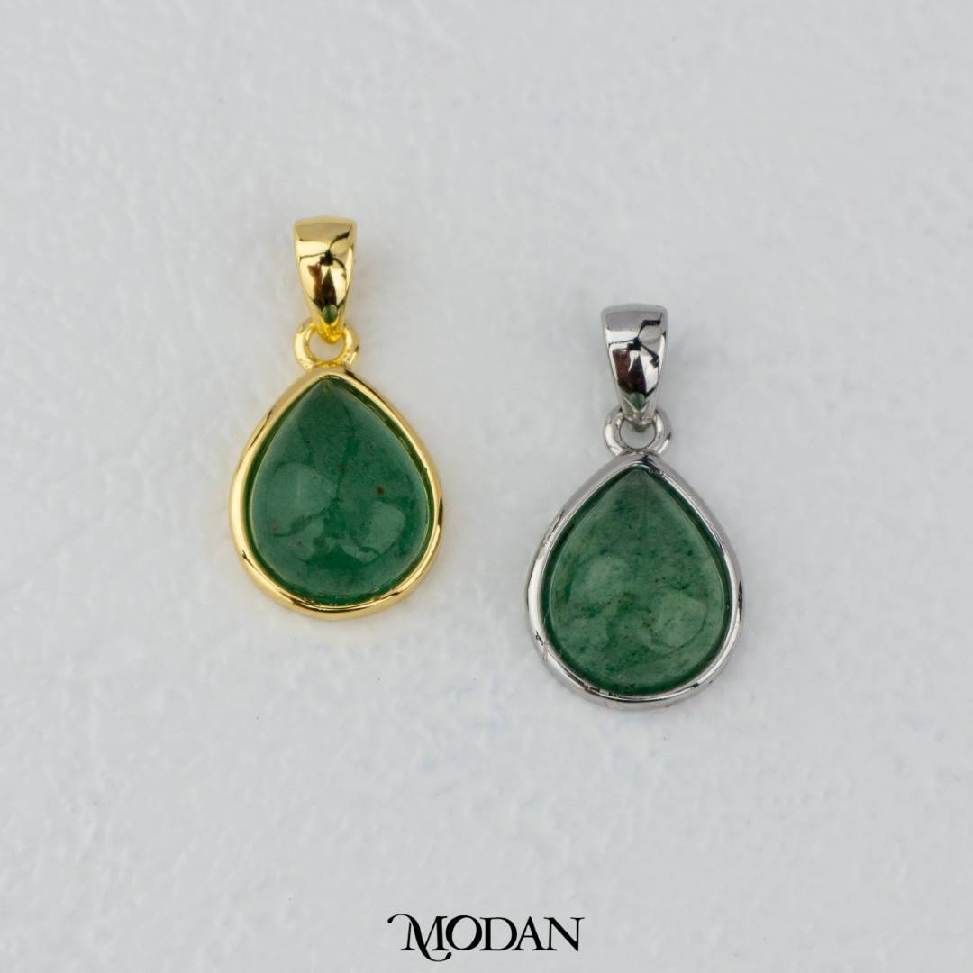 Teardrop Colorful Natural Gemstones Pendant DIY Pendant Liontin Tetes Air Mata Batu Alam Hypoallergenic Gold Filled
