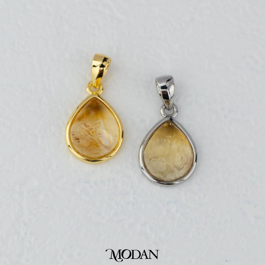 Teardrop Colorful Natural Gemstones Pendant DIY Pendant Liontin Tetes Air Mata Batu Alam Hypoallergenic Gold Filled
