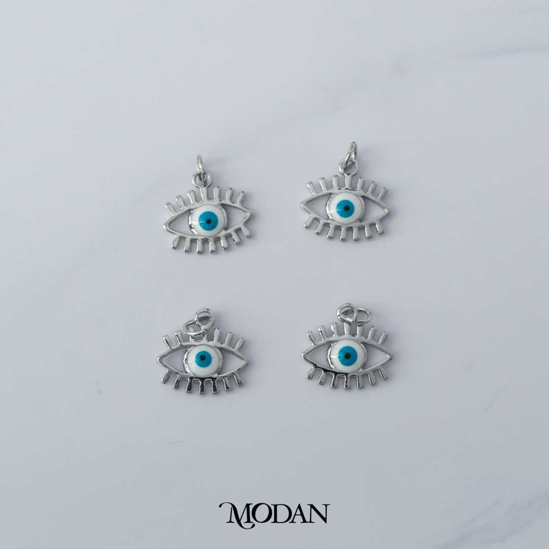 Blue Evil Eye DIY Charm Liontin Mata Iblis Biru Hypoallergenic Gold Plated