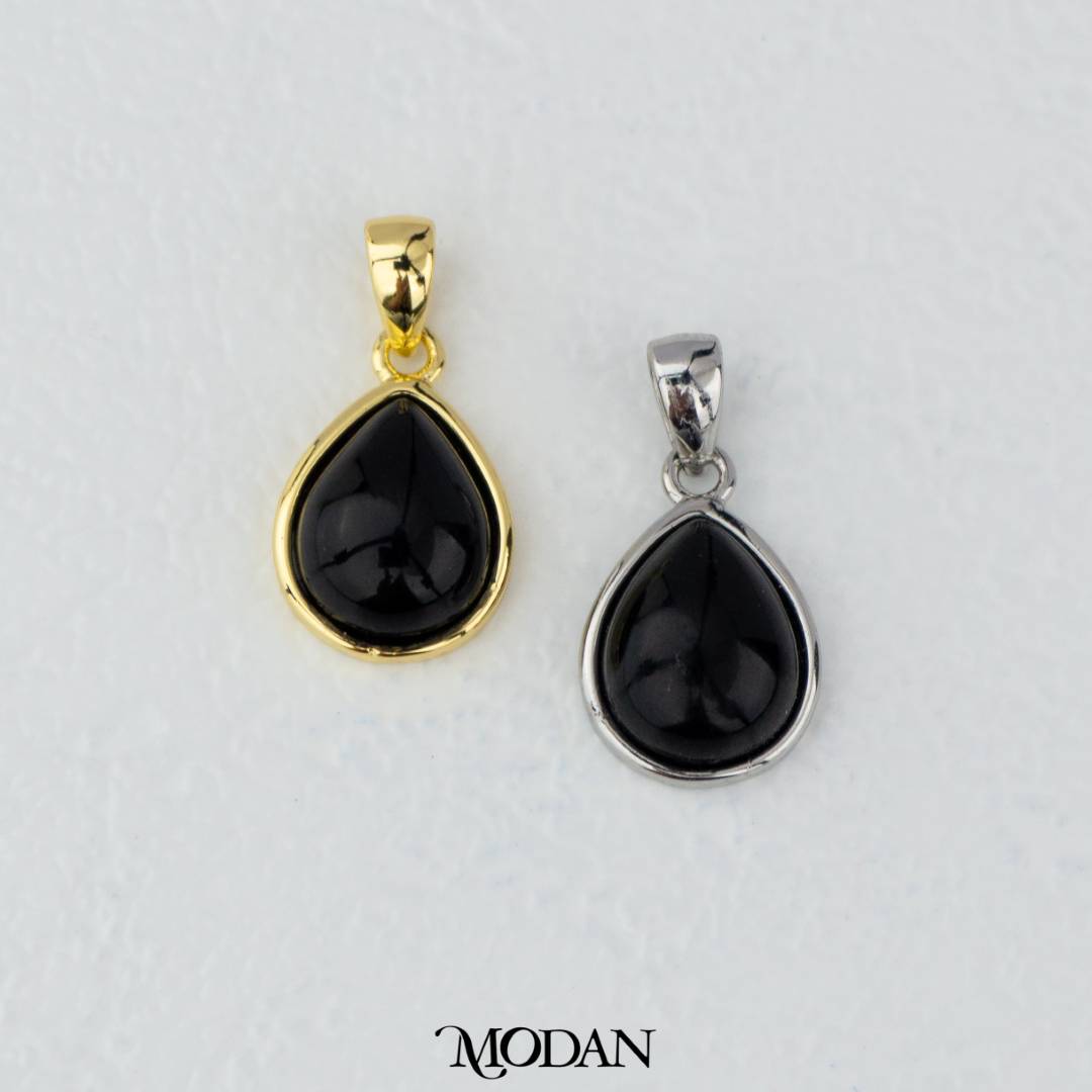 Teardrop Colorful Natural Gemstones Pendant DIY Pendant Liontin Tetes Air Mata Batu Alam Hypoallergenic Gold Filled