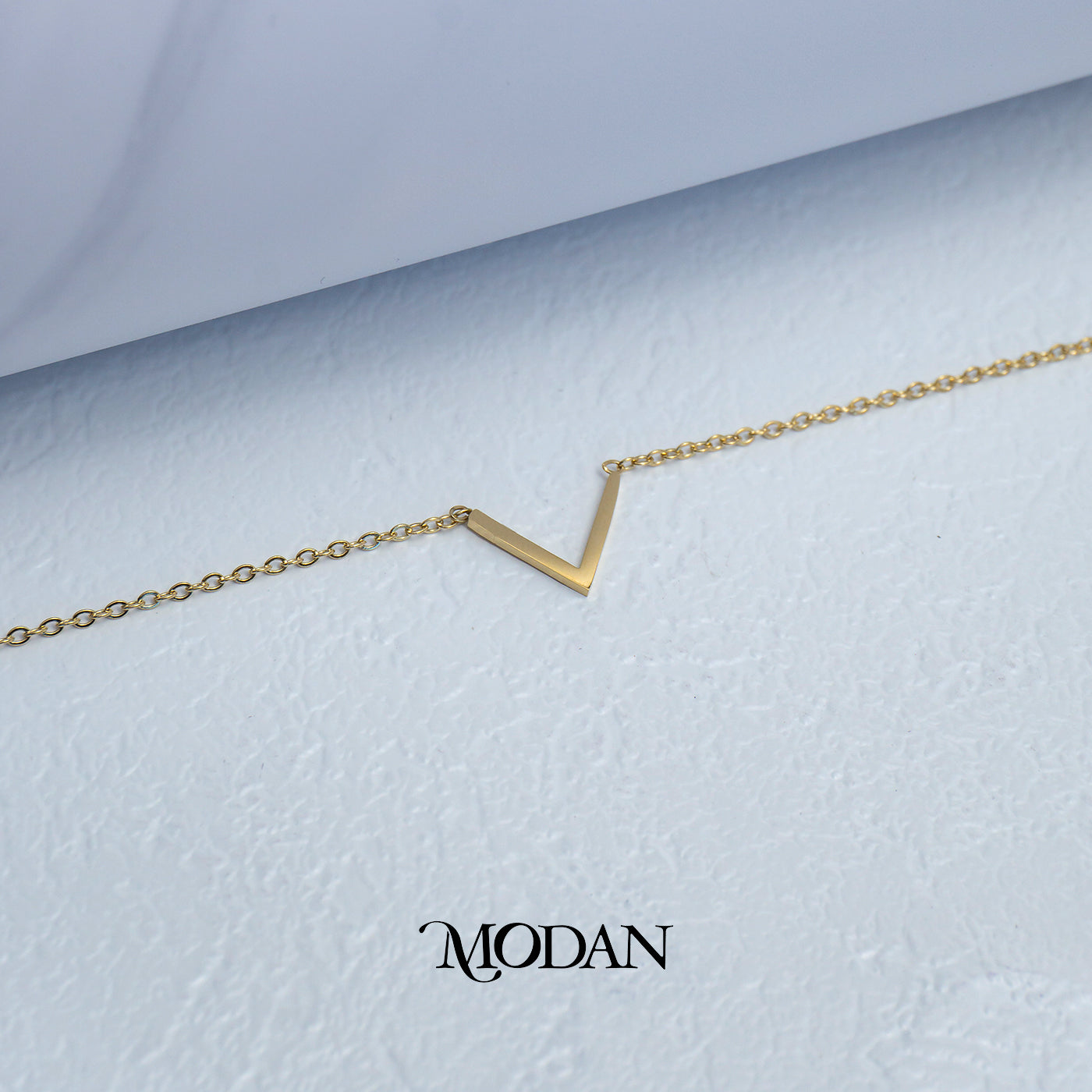 (20cm) Titanium Golden Dainty V Shape Anklet Bracelet Gelang Kaki Hypoallergenic Stainless Steel