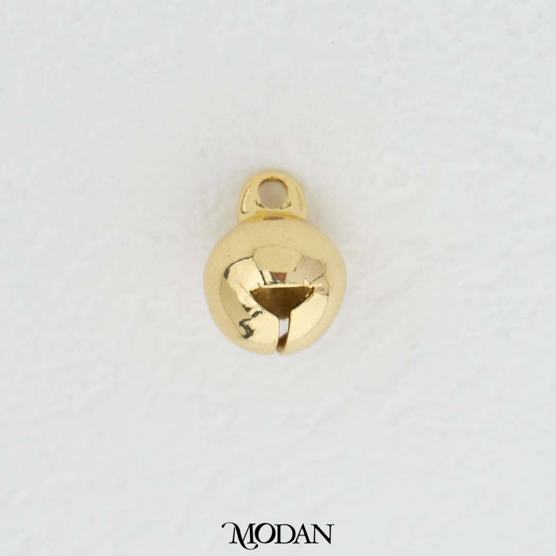 (5pcs) 13mm Craft Bell Charm for Bracelet Necklace DIY Liontin Krincingan Lonceng Gelang Kalung Hypoallergenic Gold Filled