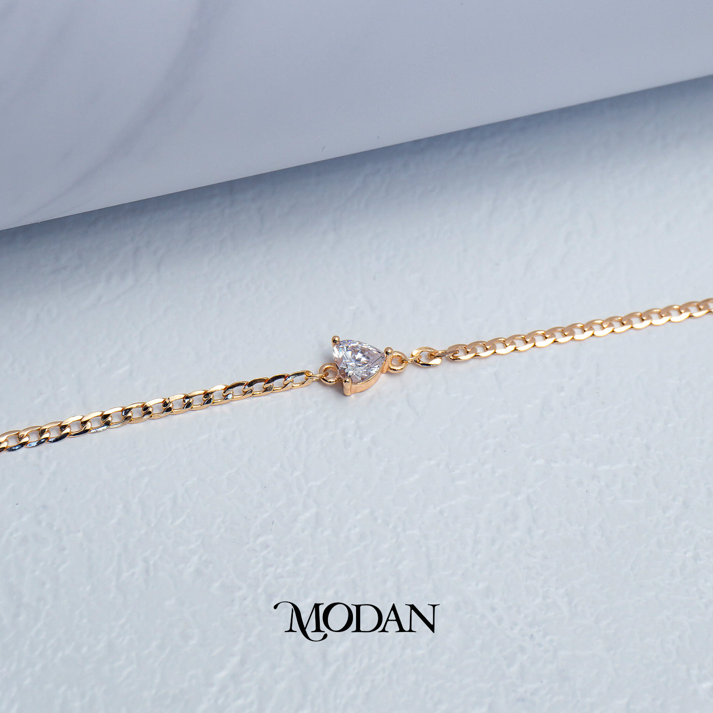 (17cm) Titanium Rosegold Love Heart Solitaire Bracelet Gelang Hati Hypoallergenic Stainless Steel