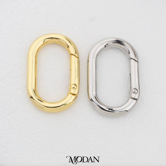 38mm Oval Push Carabiner Hook for Bag Charms DIY Pengait Dorong untuk Liontin Tas Hypoallergenic Gold Filled