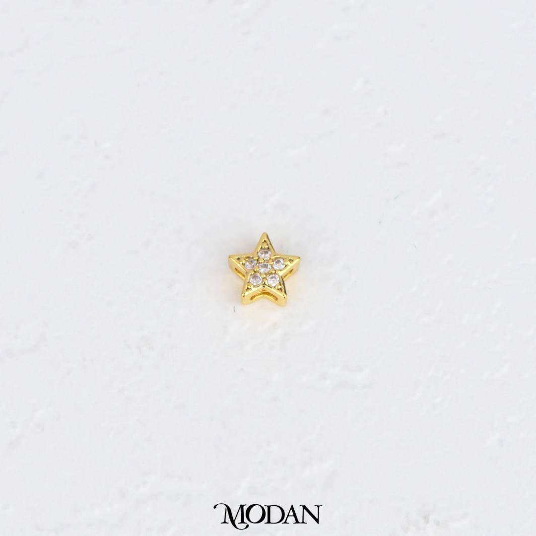 Mini Celestial Sparkling Star DIY Beads Charm Manik Bintang Hypoallergenic Gold Filled