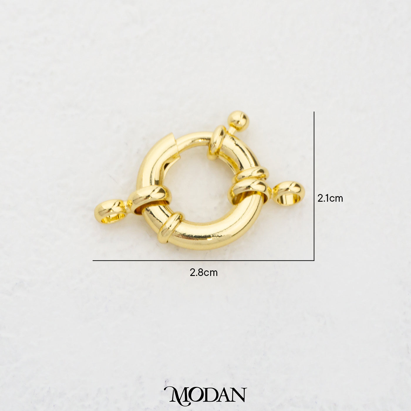 28mm Bolt Ring Clasp DIY Pengait Kalung/Gelang Hypoallergenic Gold Filled