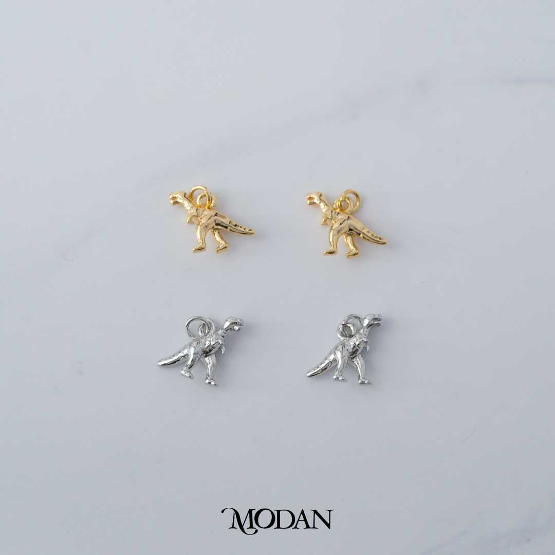 Mini Dinosaur Animal Charm DIY Charm Liontin Hewan Dinosaurus Hypoallergenic Gold Filled