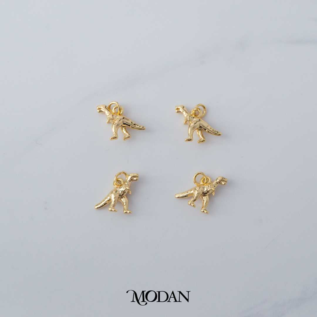 Mini Dinosaur Animal Charm DIY Charm Liontin Hewan Dinosaurus Hypoallergenic Gold Filled